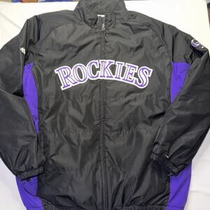 Colorado Rockies Full Zip Puffer Style Jacket Size 2XL MLB Baseball Majestic